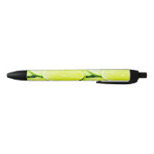 Einfaches yellow green lemon add name minimum cust kugelschreiber (Unterseite)