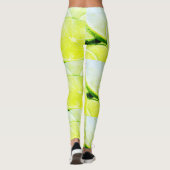 Einfaches yellow green lemon add name minimum cust leggings (Rückseite)