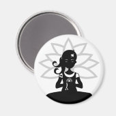 Einfaches Yoga-Silhouette-Magnet Magnet (Vorderseite/Rückseite)