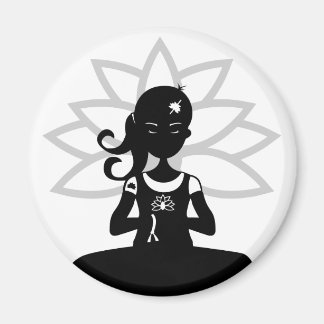 Einfaches Yoga-Silhouette-Magnet Magnet