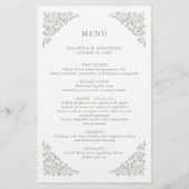 Einfaches, zartes Blumengerichten-Menü (Vorderseite)