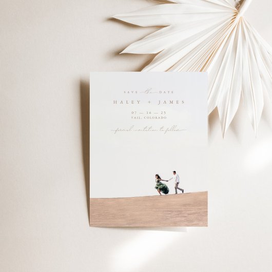 Einfaches zartes Foto Save the Date