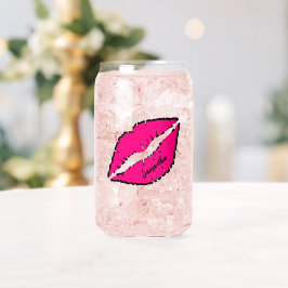 Einfaches Zebra mit rosa Lippen Personalisiert Dosenglas