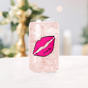 Einfaches Zebra mit rosa Lippen Personalisiert Dosenglas