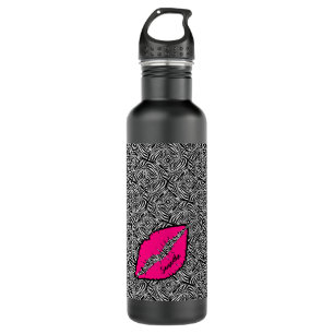 Einfaches Zebra mit rosa Lippen Personalisiert Edelstahlflasche