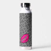 Einfaches Zebra mit rosa Lippen Personalisiert Trinkflasche (Links)
