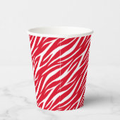 Einfaches Zebra Print Red White Niedlich Modern Mu Pappbecher (Rechts)