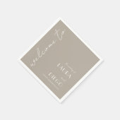 einfaches Zeichen für neutrale Hochzeiten Serviette (Ecke)