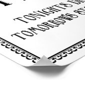 Einfaches Zeichen für offene Bar Hochzeiten Poster (Ecke)