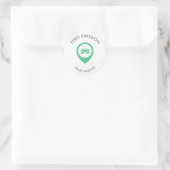 Einfaches Zeichen ohne Emission Runder Aufkleber (Tasche)