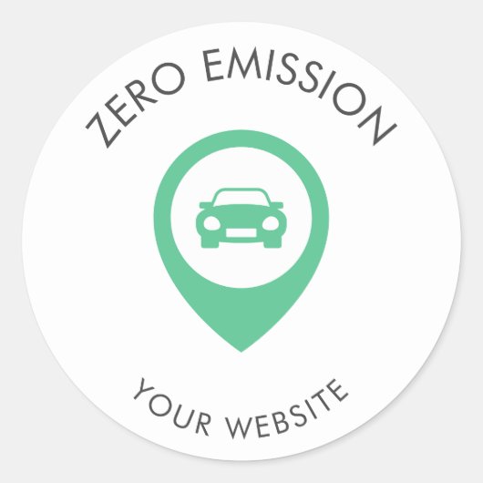 Einfaches Zeichen ohne Emission Runder Aufkleber (Vorderseite)