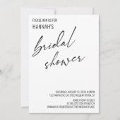 Einfaches zeitgemäßes Handwriting-Brautparty Einladung (Vorderseite)