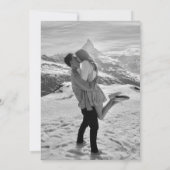 Einfaches zeitgenössisches Foto Moderne Hochzeit Einladung (Rückseite)