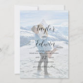 Einfaches zeitgenössisches Foto Moderne Hochzeit Save The Date (Vorderseite)