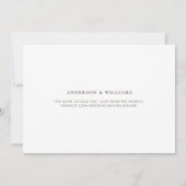 Einfaches zeitgenössisches Monogramm Braun Save-th Save The Date (Rückseite)
