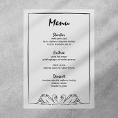 Einfaches zeitloses Brautparty mit Swan Menükarte