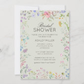 Einfaches, zeitloses Brautparty von Wildblumen Einladung (Vorderseite)