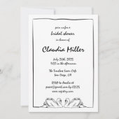 Einfaches zeitloses, handgeschriebenes Swan-Brautp Einladung (Vorderseite)