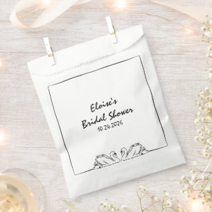 Einfaches zeitloses, handgeschriebenes Swan-Brautp Geschenktütchen