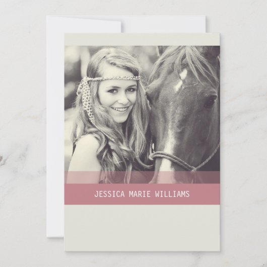 Einfaches Zickzack Abschluss | Rot Einladung (Vorderseite)