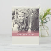 Einfaches Zickzack Abschluss | Rot Einladung (Stehend Vorderseite)