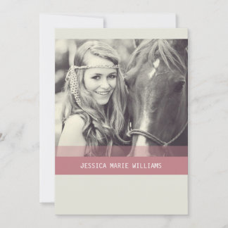 Einfaches Zickzack Abschluss | Rot Einladung