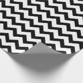 Einfaches Zickzack Schwarzweißmuster Geschenkpapier (Ecke)