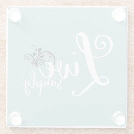 Einfaches Zitat aus der Typografie Glasuntersetzer (Rückseite)