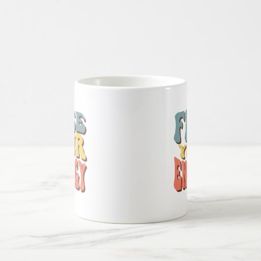 Einfaches Zitat Lebendig Retro Bold Aquamarin Senf Kaffeetasse (Mittel)