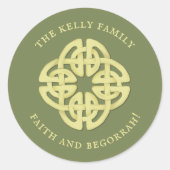 Einfaches Zitat von Gold und Irland und Begorrah Runder Aufkleber (Vorderseite)