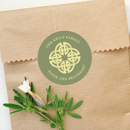 Einfaches Zitat von Gold und Irland und Begorrah Runder Aufkleber