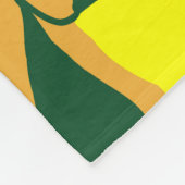 Einfaches Zitronenmuster, orangefarbener Hintergru Fleecedecke (Ecke)