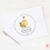 Einfaches Zitrushonigetikett Runder Aufkleber (Umschlag)