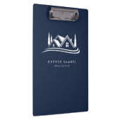 Einfaches Zuhause Logo Navy Blue Realtor, Real Anw Klemmbrett (Rechts)