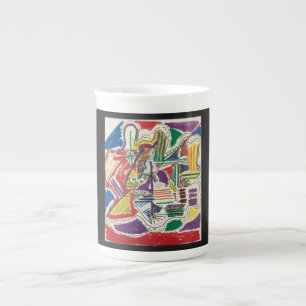 Einfachheit Abstrakte Knochen-China-Tasse Porzellantasse