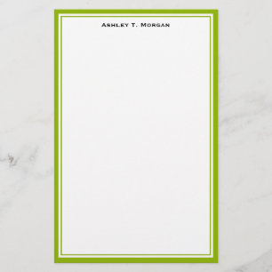 Einfachheit Apple Grn Weiße Personalisierte Statio Briefpapier