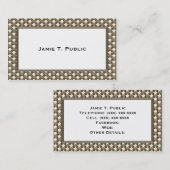 Einfachheit: Beige, weiße, silberne Diamantformen Visitenkarte (Vorne/Hinten)