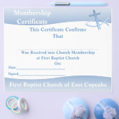 Einfachheit Blaues Mehrzweck-Kirchenzertifikat Flyer (Einzeln)