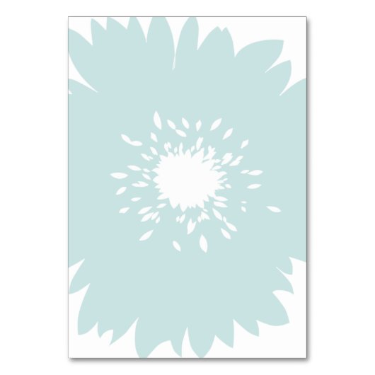 Einfachheit Blue Blume Tischnummer (Rückseite)