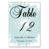 Einfachheit Blue Blume Tischnummer (Vorderseite)