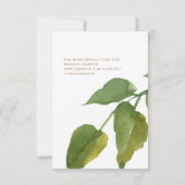 Einfachheit Botanisches Gold und Weiß Save the Dat Save The Date (Rückseite)