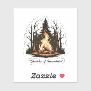 "Einfachheit der Flammen im Mittelpunkt" Aufkleber