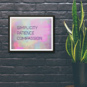 Einfachheit der Geduld Poster