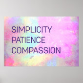 Einfachheit der Geduld Poster (Vorne)