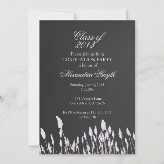 Einfachheit der Graduierung Einladung (Vorderseite)