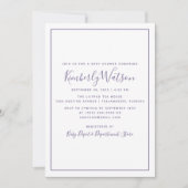 Einfachheit der Kinderdusche | LILA Einladung (Vorderseite)