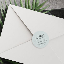 Einfachheit der Rücksendeadresse | Größe Runder Aufkleber