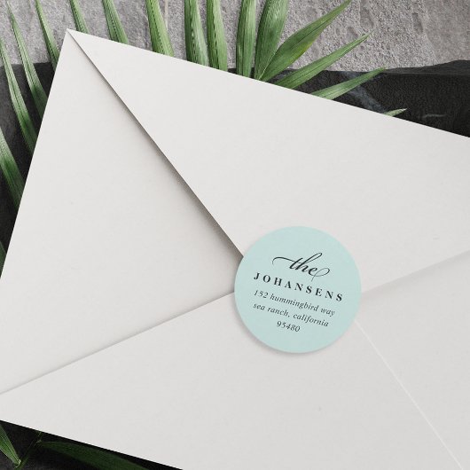 Einfachheit der Rücksendeadresse | Münze Runder Aufkleber