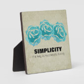 Einfachheit der Typografie Zitat mit Aquamarinen R Fotoplatte (Vorderseite)