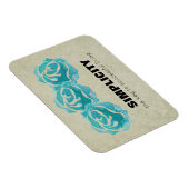 Einfachheit der Typografie Zitat mit Aquamarinen R Magnet (Rechte Seite)